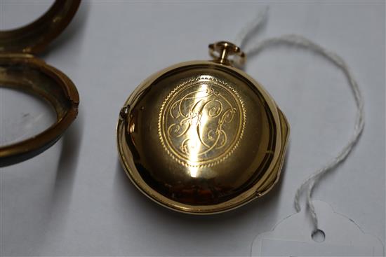 Francis Perigal, Royal Exchange, London, a shagreen, gold and gilt metal triple-cased pocket watch, No. 17897, with early provenance,